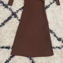 ZARA Brown Ribbed Midi Belted Dress Photo 5