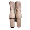 Stuart Weitzman  Boots Womens 6 Pink Margot Bootie Suede BLOCK CHUNKY SOCK $625 Photo 3