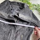 BLANK NYC Grey Velvet Zip Up Bomber Jacket Photo 6