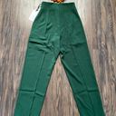 Unique Vintage NWT  Emerald Green High Waisted Trouser Pants | X-SMALL | Photo 3