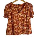 Rachel Zoe  NWT Short Sleeve Vneck Boho Blouse Size XS‎ Photo 0