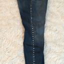 INC  Silver studded side panel skinny jeans! Distressed Hem Photo 2