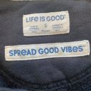 Life is Good  Sweatshirt Small Crewneck Black Stars Graphic‎ Long Sleeve Casual Photo 7