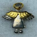 Vintage IMO 1995 Guardian Angel Pin Brooch Pendant Halo Wings Gold Silver Color Photo 5