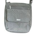 Baggallini  Travel Crossbody Bag Gray Water Resistant Nylon Lightweight Pockets Photo 0