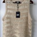 DKNY Sleeveless Open Knit Crew Neck Tank Vest Top Photo 1