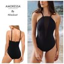 MiracleSuit New. Amoressa by  black swimsuit. Sz 8. Photo 1