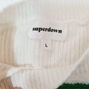 superdown  Sophia Stripe Sweater in White & Green Photo 4