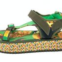 Farm Rio  Sandals Women's Size 11 Green Toucans Flatform Raffia Green Multicolor Photo 0