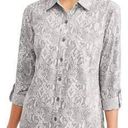 NWT Womens Plus Gray Snake print office work shirt size XXL Photo 0