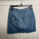 We The Free Free People  Denim Mini Skirt Size 26 Hallie Distressed BIN2 Photo 2