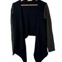 House of Harlow  1960 Celine Black & Gold Open Front Knit Cardigan S Photo 2