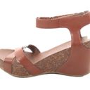 blowfish  Brown Faux Leather Cork Wedge Sandals Size 9 Photo 1