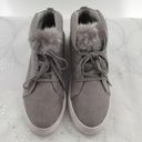 MIA Tillie grey faux fur platform sneakers Photo 1