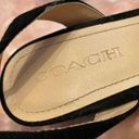 Coach Serena Platform Sandal Black Suede Size 9 Photo 3