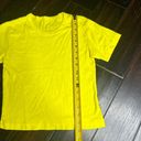 Los Angeles Apparel T-shirt crop top, short sleeve crewneck yellow California basic classic Photo 1