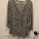 West Kei  Printed 3/4 Sleeve Knit Henley Top 1X Photo 1