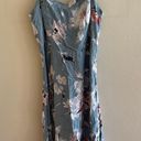 Loft Blue Floral Print Dress Photo 0