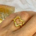 Boutique Stainless Steel 18K Gold Plated Love Heart Ring Photo 0