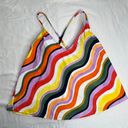 Anne cole Easy Triangle Colorful Wavy Stripe Tankini Swim Top Size s Photo 2