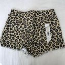 Amuse Society Shoreline Beige Leopard Print Cut Off Denim Shorts Photo 6