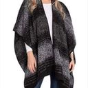 Woolrich  Black Grey Warm Soft Cape Shawl Blanket Sweater Size OS Photo 0