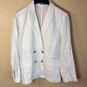 J. McLaughlin  Womens Linen White Blazer Size6 Beachy Vacation Career Wear Photo 0