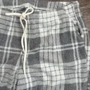 Aerie NWT  Snowed In Fuzzy Jogger Plaid Pant Size XL Gray Photo 1