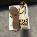 Sole Society NEW  Leopard Calf Hair Women Sandals Size 10 Photo 3