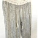 Amuse Society  Bryar Pant Ivory Silver Sequin Loungewear Women Size Small Photo 5