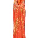 JVN by Jovani 🆕 JOVANI Sequin Embellished JVN23604A Maxi Dress Gown in Neon Orange Sz 0 Photo 2