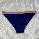 ONIA NWOT  Bikini Bottom Navy Blue Tan Size Large Photo 1