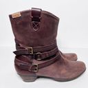 Pikolinos  Brown Leather Heeled Buckle Strap Boots Size 38 Women’s 7 Photo 2