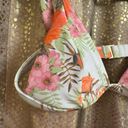 Volcom  Desert Blooms Floral Orange Green Triangle Bikini Top Small NWT Photo 3