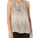 Joie  Corie Leopard Print Sleeveless Silk Tank Blouse Size Medium Photo 2