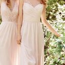 Hayley Paige Occasions  blush formal maxi with lace Photo 2