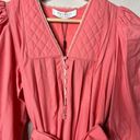 Hunter Bell NEW  Dress Puff Sleeve Lace Trim Bowen Quilted Pink Midi Dress Sz XS Photo 4