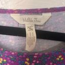 Matilda Jane  purple floral layered shirt sleeve top size M Photo 1