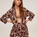 Mango NWT MNG  Tropical Print Linen Blend Oversize Blazer Photo 0