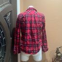 Roxy  red plaid button up collared shirt Photo 3