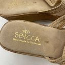 sbicca  Womens Wedge Sandals Slip On Platform Open Toe Heels Knit Strap Beige 10M Photo 15
