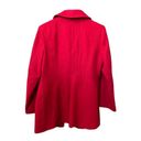 Anne Klein  Wool Blend Pea Coat Jacket Women's Size Medium Red Casual Office Work Photo 4