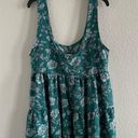 Urban Outfitters Cindy Tiered Ruffle Romper Green Sz Lg Photo 3