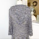 BCBGMAXAZRIA  Gray Sweater Cardigan Chunky Knit Duster with Hood Small Photo 6