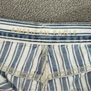 American Eagle  Outfitters Striped High Rise Mom Jean Shorts Blue White 10 Cuffed Photo 8