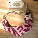 Mud Pie  Headband Wrap Burgundy and White Game Day Hair Accessory Photo 0