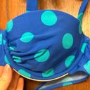 Delia's Polka dot royal blue and turquoise bikini top size large Delia’s Photo 1