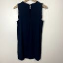 Sézane Sezane Adeline Shift Dress Size 38 US Medium Sleeveless Navy Blue Ruffle Lined Photo 7