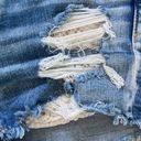 American Eagle  high rise shortie distressed jean shorts in size 2 Photo 1