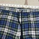 Gap  body flannel blue green plaid button down long sleeve shirt & pants pajamas Photo 4